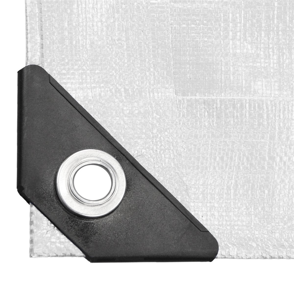 ECD Germany Bâche protection 6x8 m Blanche 180g/m² PE Œillets