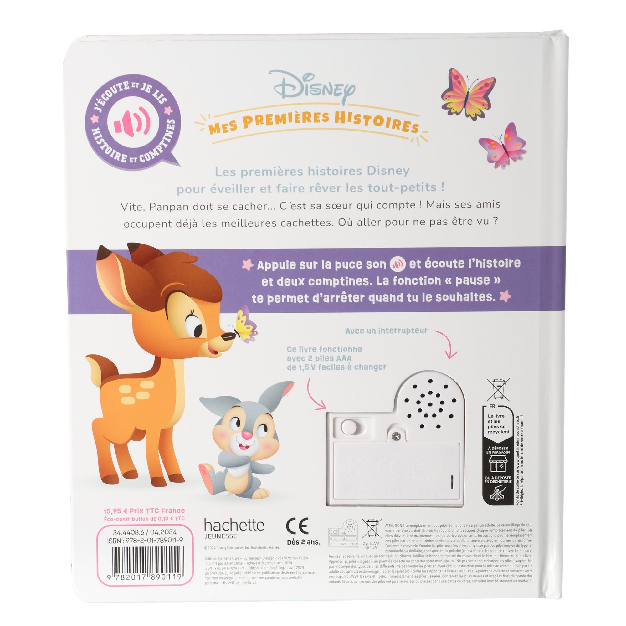 Disney Baby J écoute et je lis livre sonore 24 pages