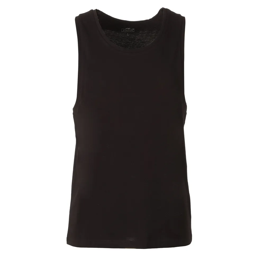 Débardeur uni noir homme sans manches taille M coton basique
