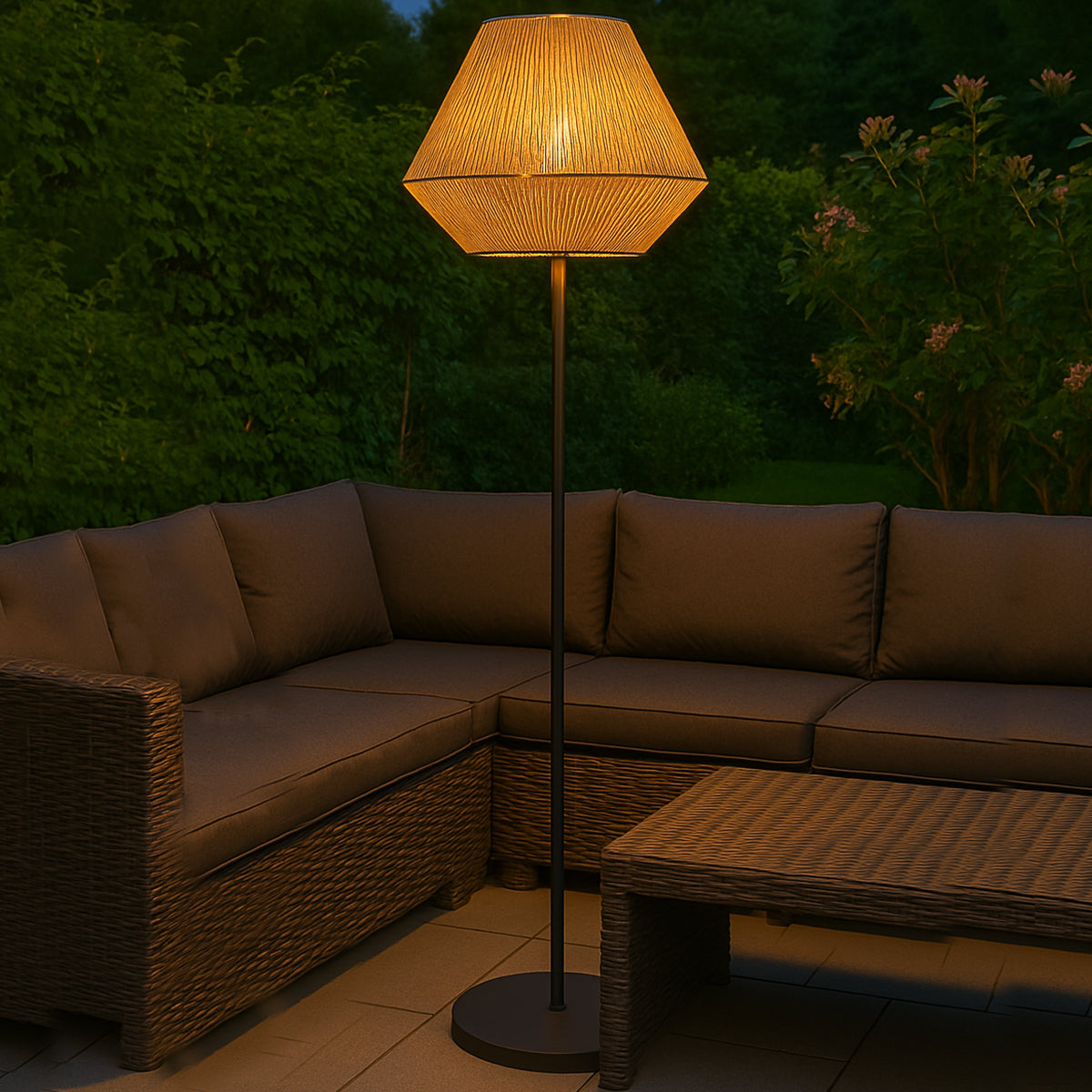 Red Deco Darson lampadaire sans fil 151cm jute RGB