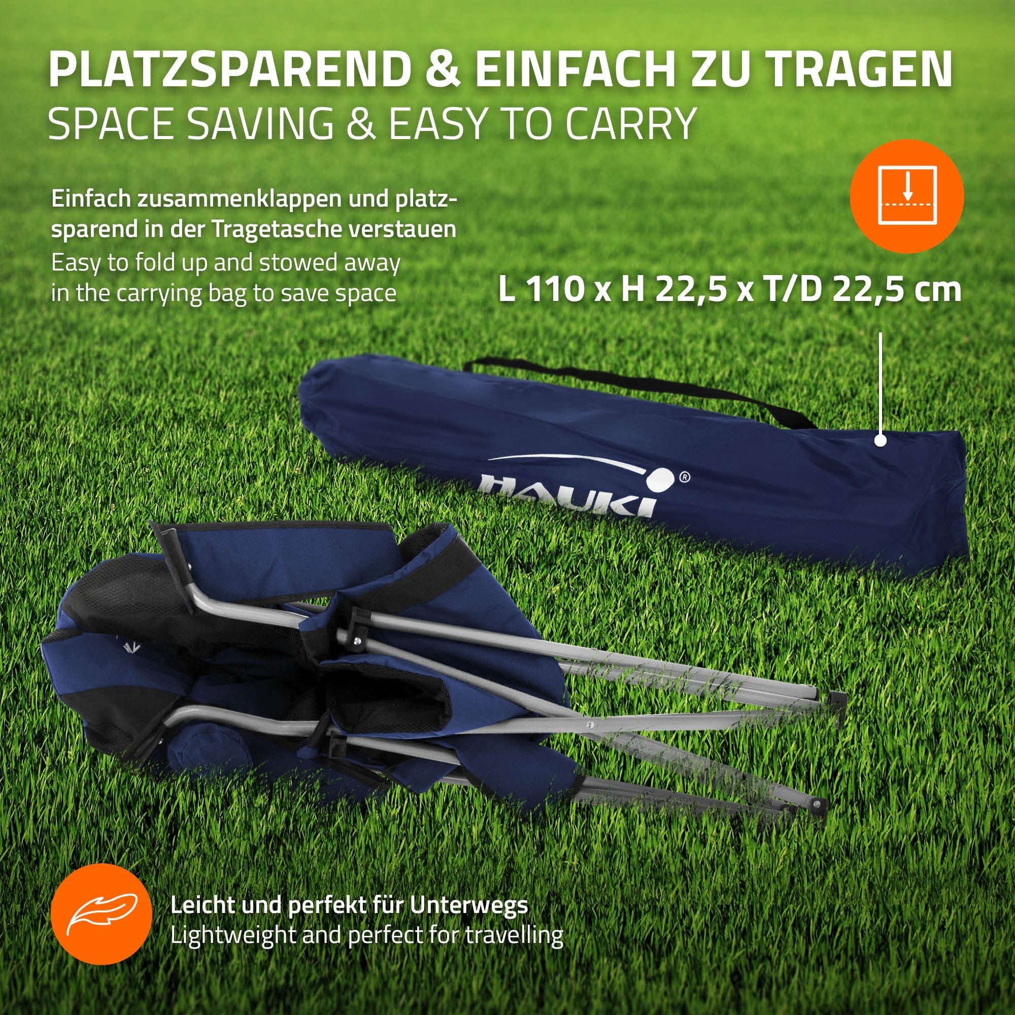 ECD Germany Sport Freizeit Hauki ensemble camping beige bleu 3 pièces