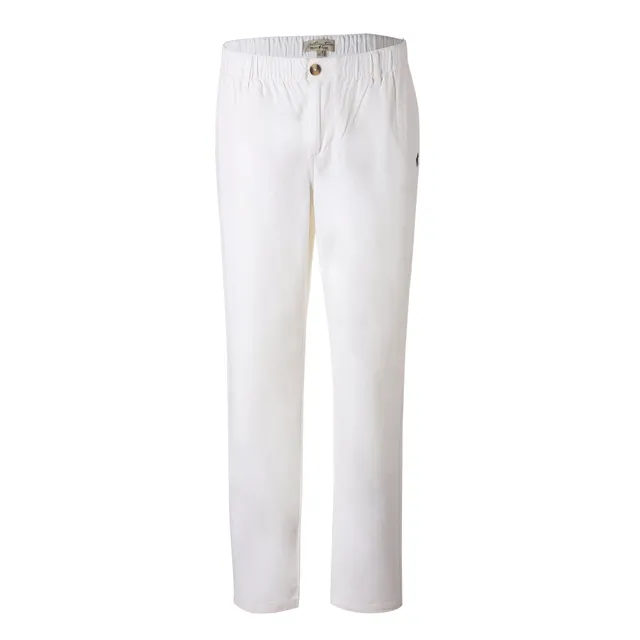 Pantalon blanc homme avec broderie taille 42 coton été