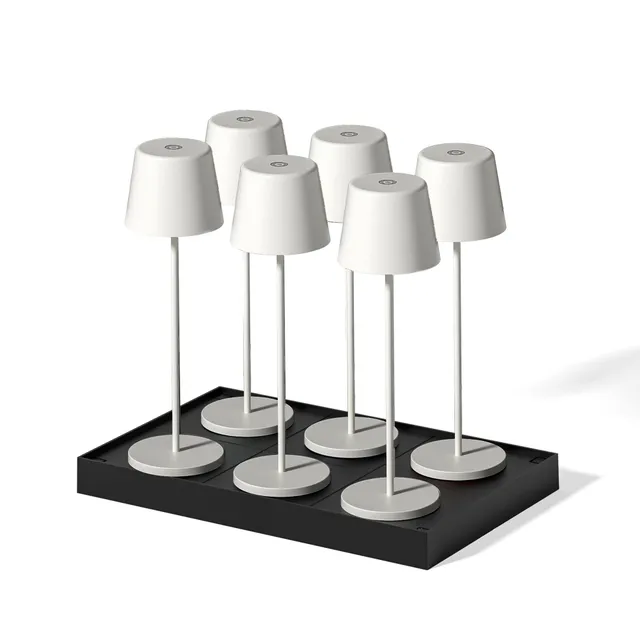 Red Deco Kelly White lot 6 lampes table sans fil H38cm LED