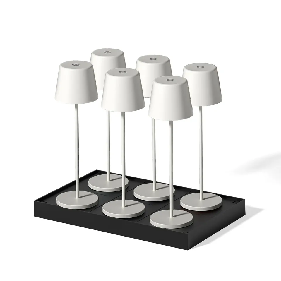 Red Deco Kelly White lot 6 lampes table sans fil H38cm LED