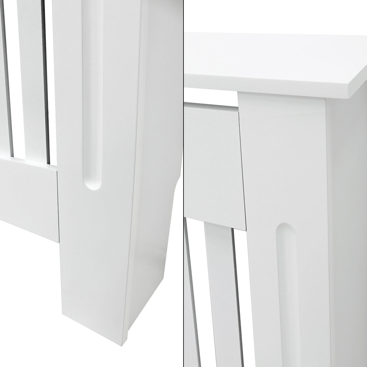 ECD Germany cache radiateur 112x19x82 cm blanc MDF