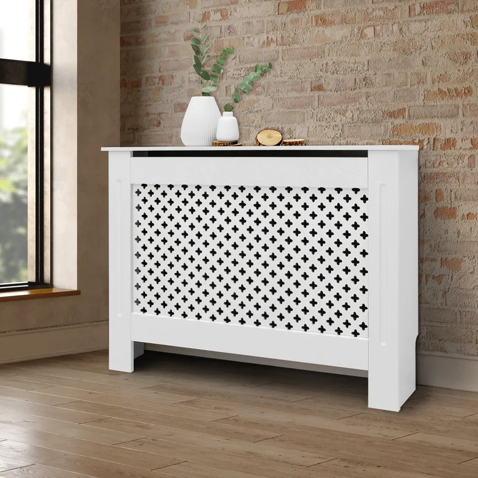 ECD Germany Heizungen cache radiateur 112x19x82 cm blanc MDF