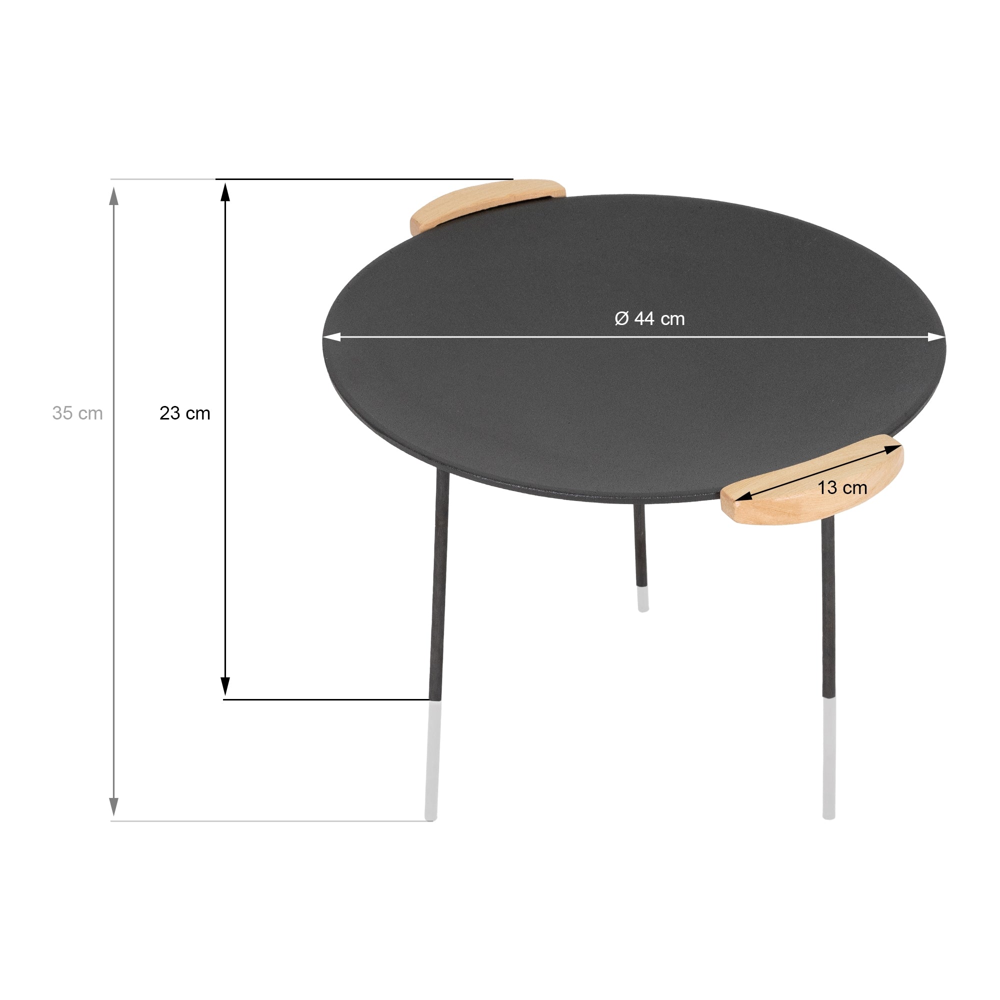 ECD Germany plaque grill fonte 44 cm 6 pieds feu de camp