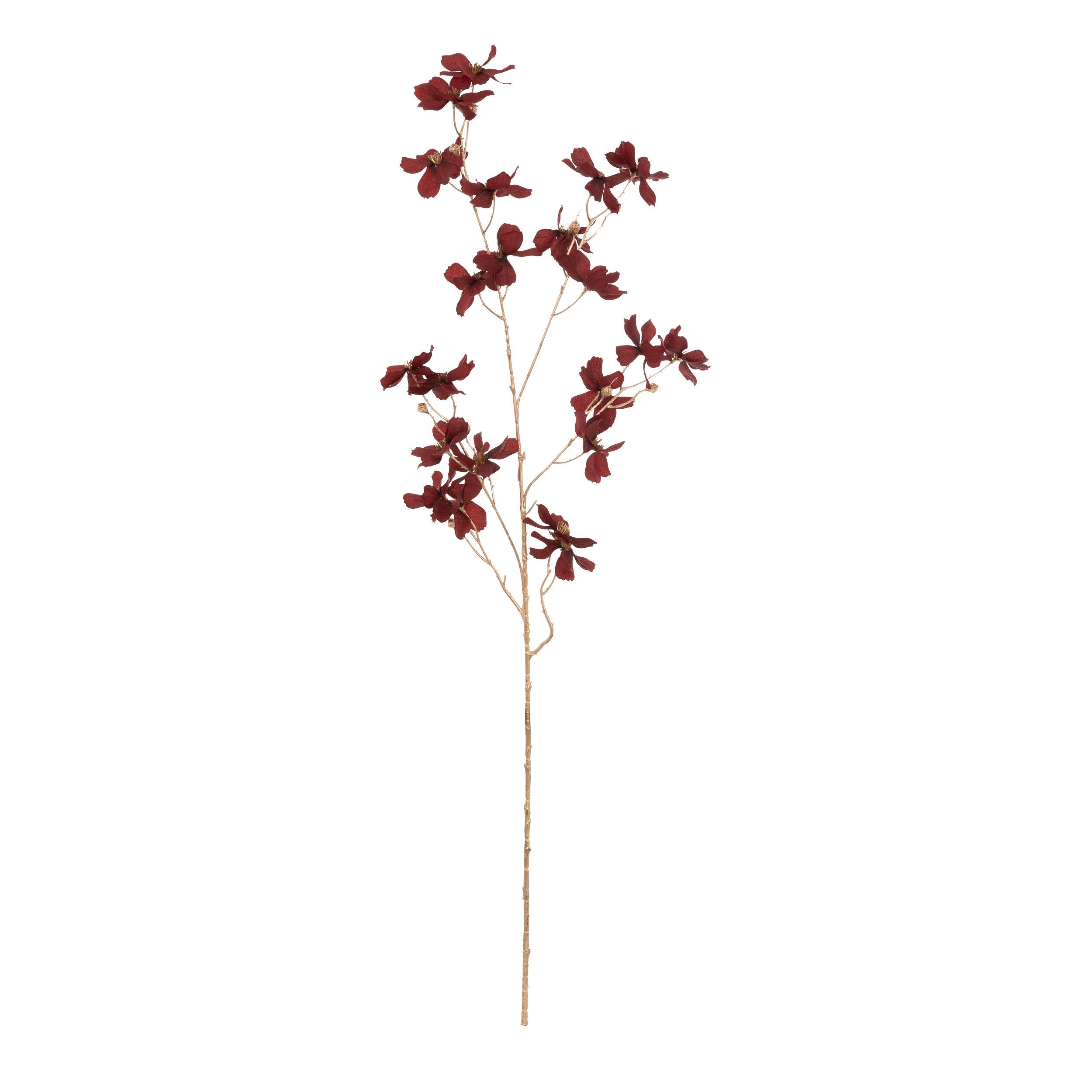 Atmosphera branche décorative multifleurs rouge 92 cm