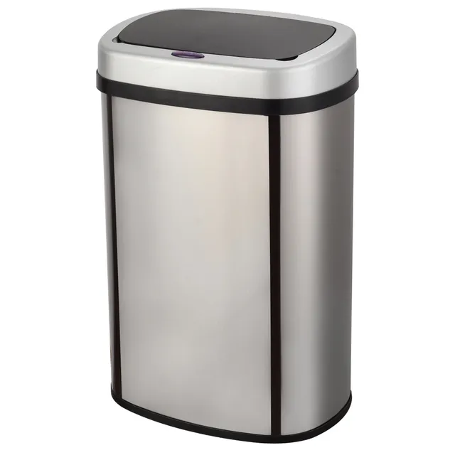 Red Deco Majestic Silver poubelle automatique 58L inox