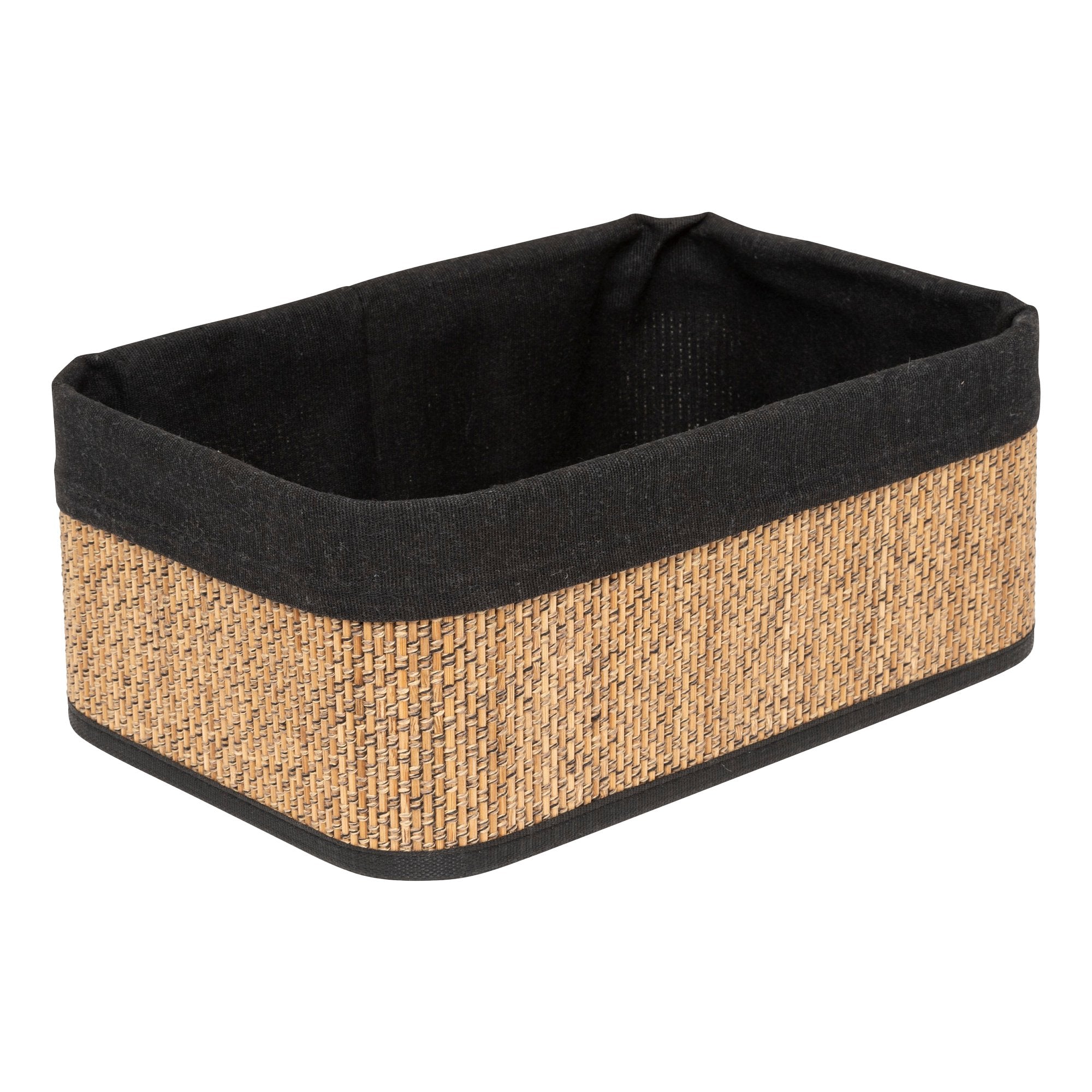Stokomani Maison Lot 3 paniers rangement noirs