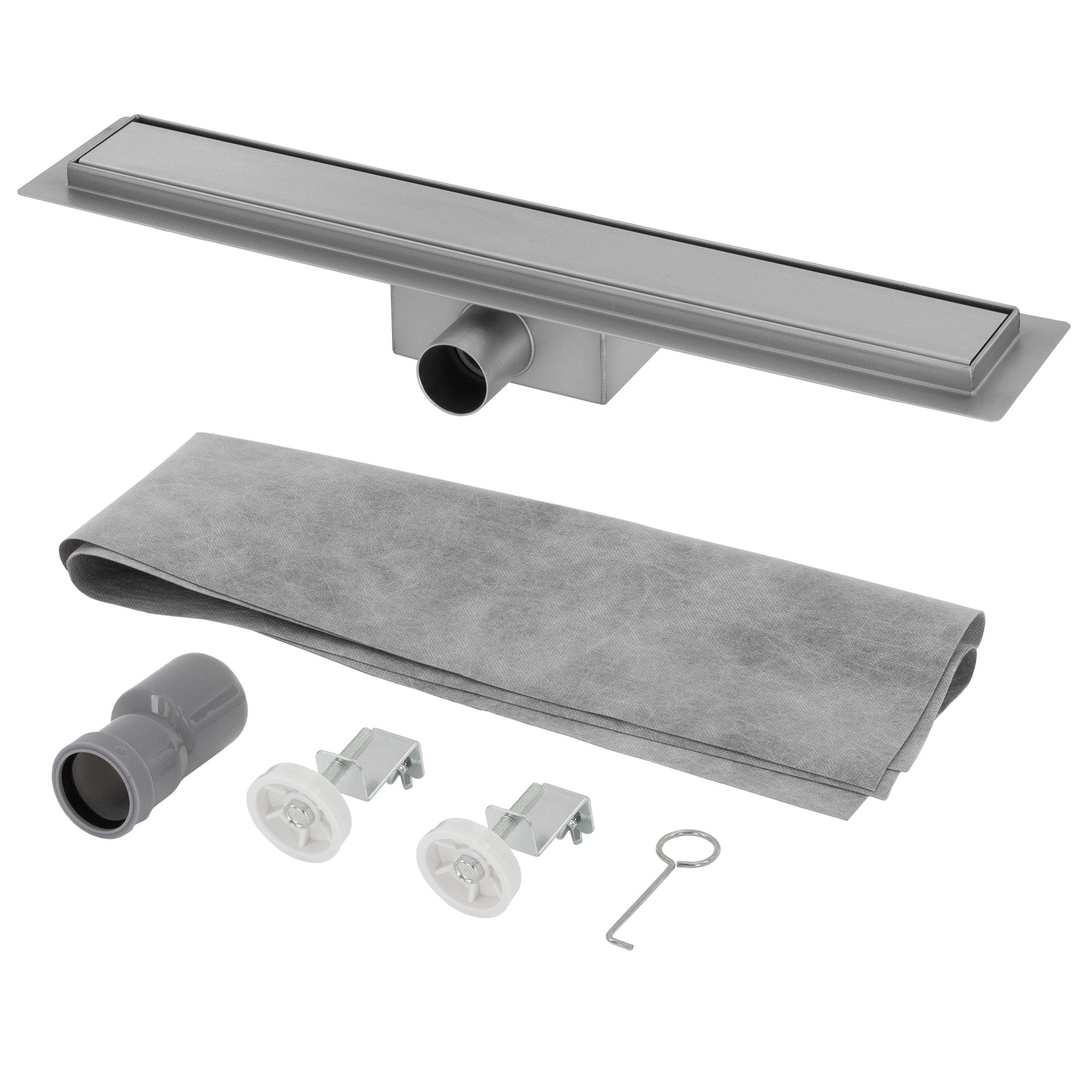 ECD Germany ML-Design caniveau douche 50cm inox argent fermé