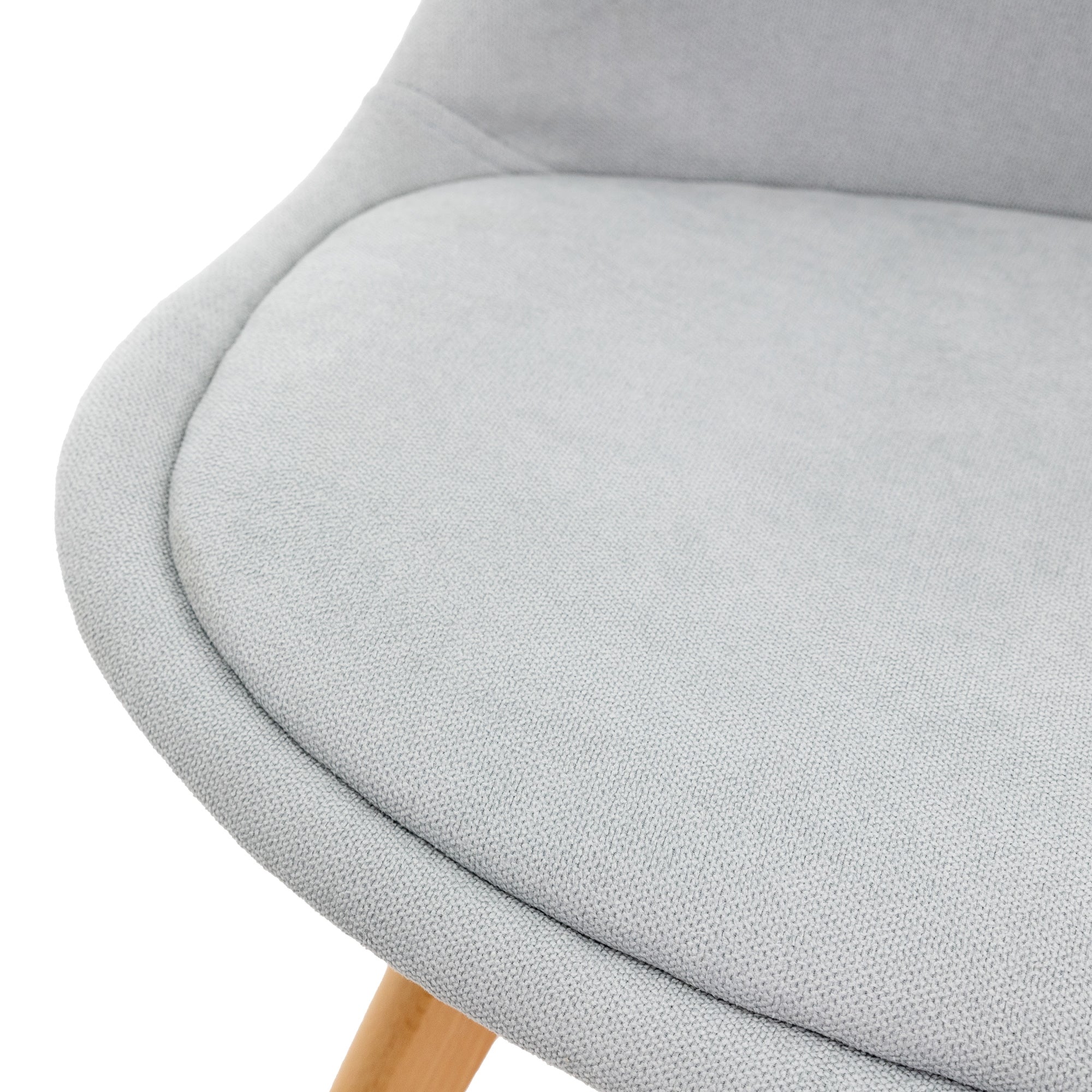 ML-Design chaise salle à manger lin gris lot 4 pieds bois