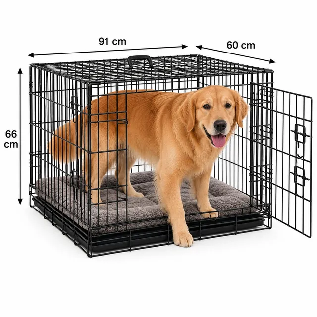 Stokomani Animalerie Cage pour chien métal grillagée