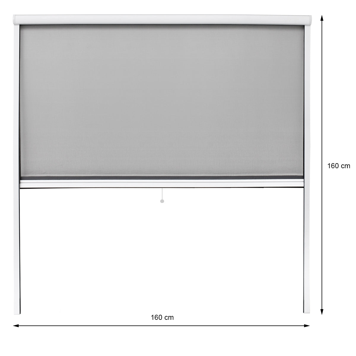 ECD Haus Wohnen moustiquaire enroulable fenêtre 160x160 cm blanc