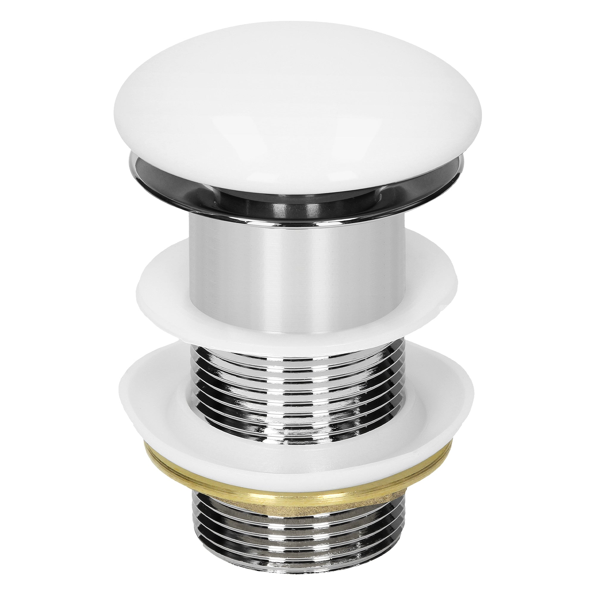 LuxeBath lavabo rond blanc céramique Ø40 cm avec bonde