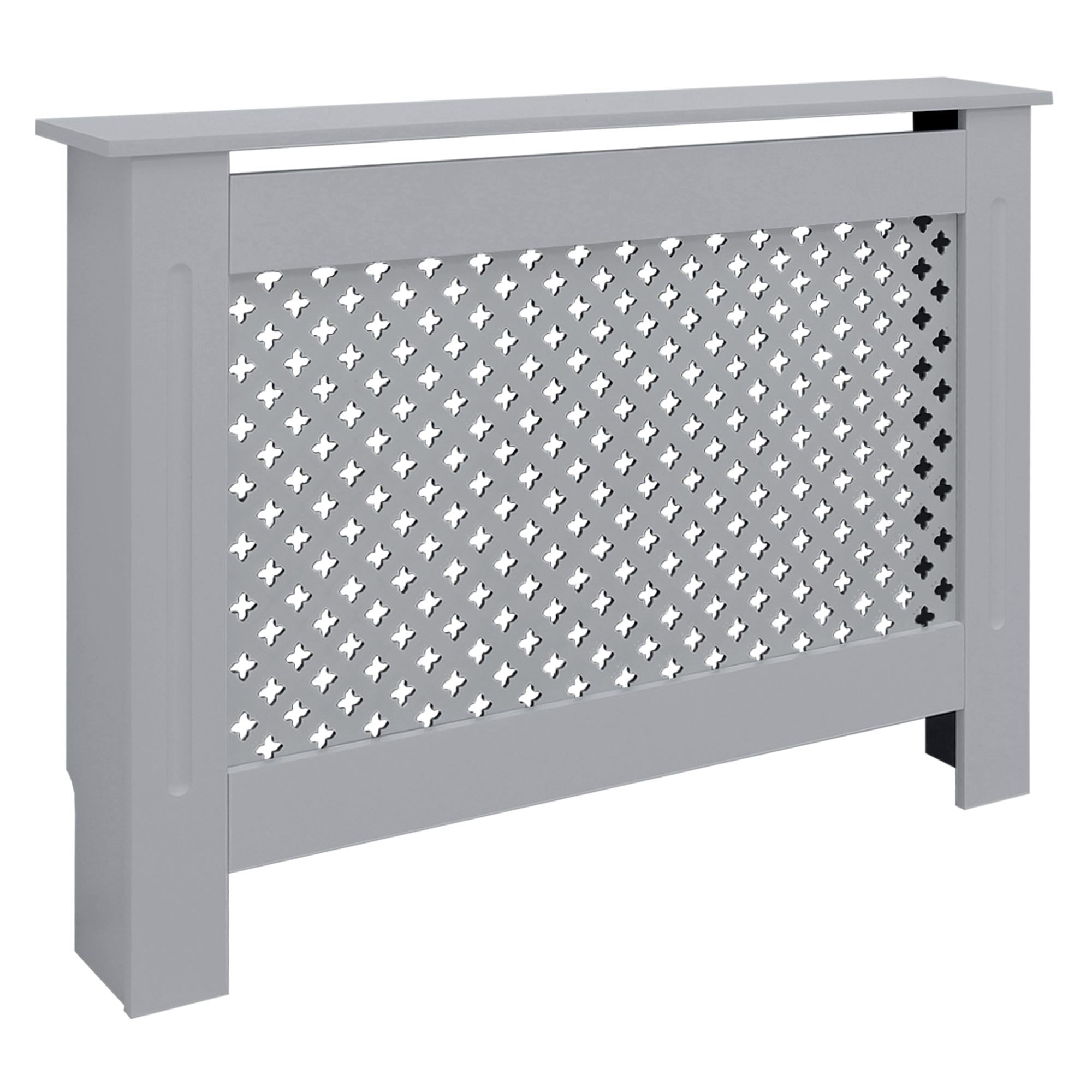 ECD Germany cache-radiateur MDF gris losange 112x19x82 cm