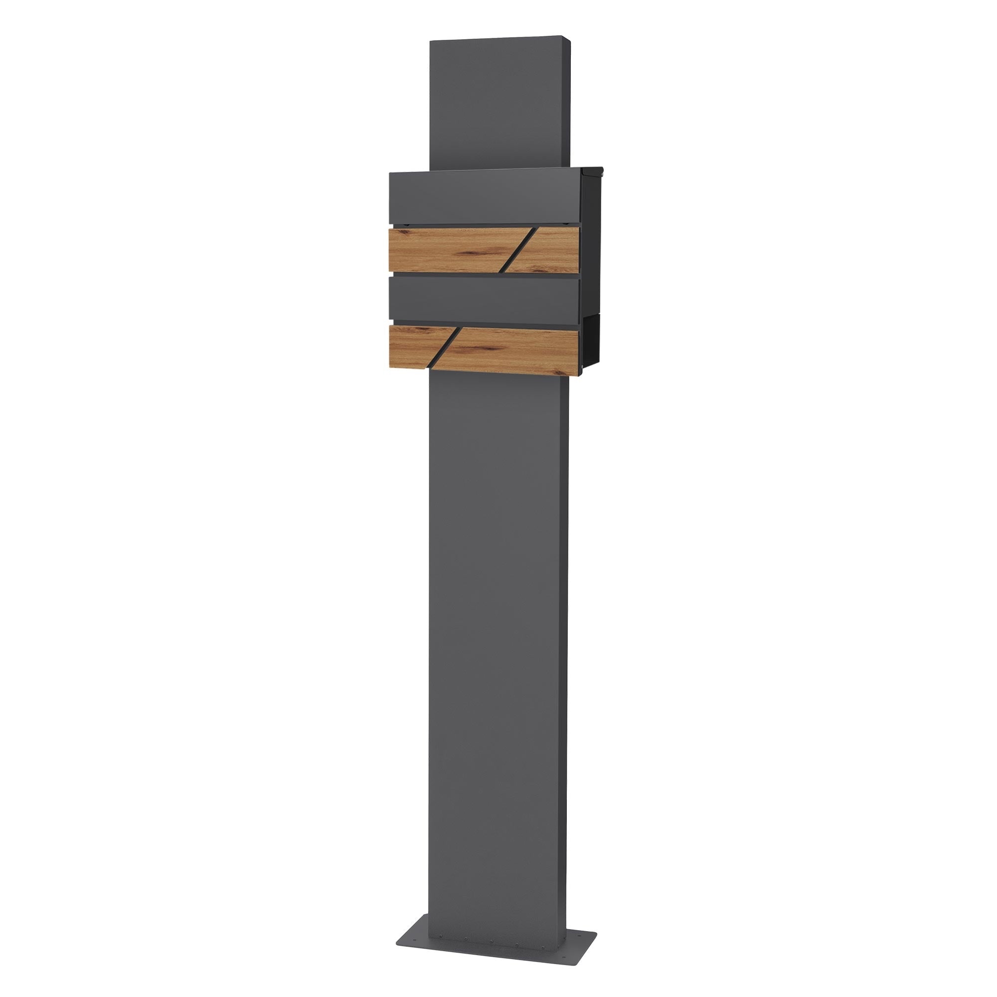 ECD Germany ML-Design boîte aux lettres sur pied 170 cm anthracite