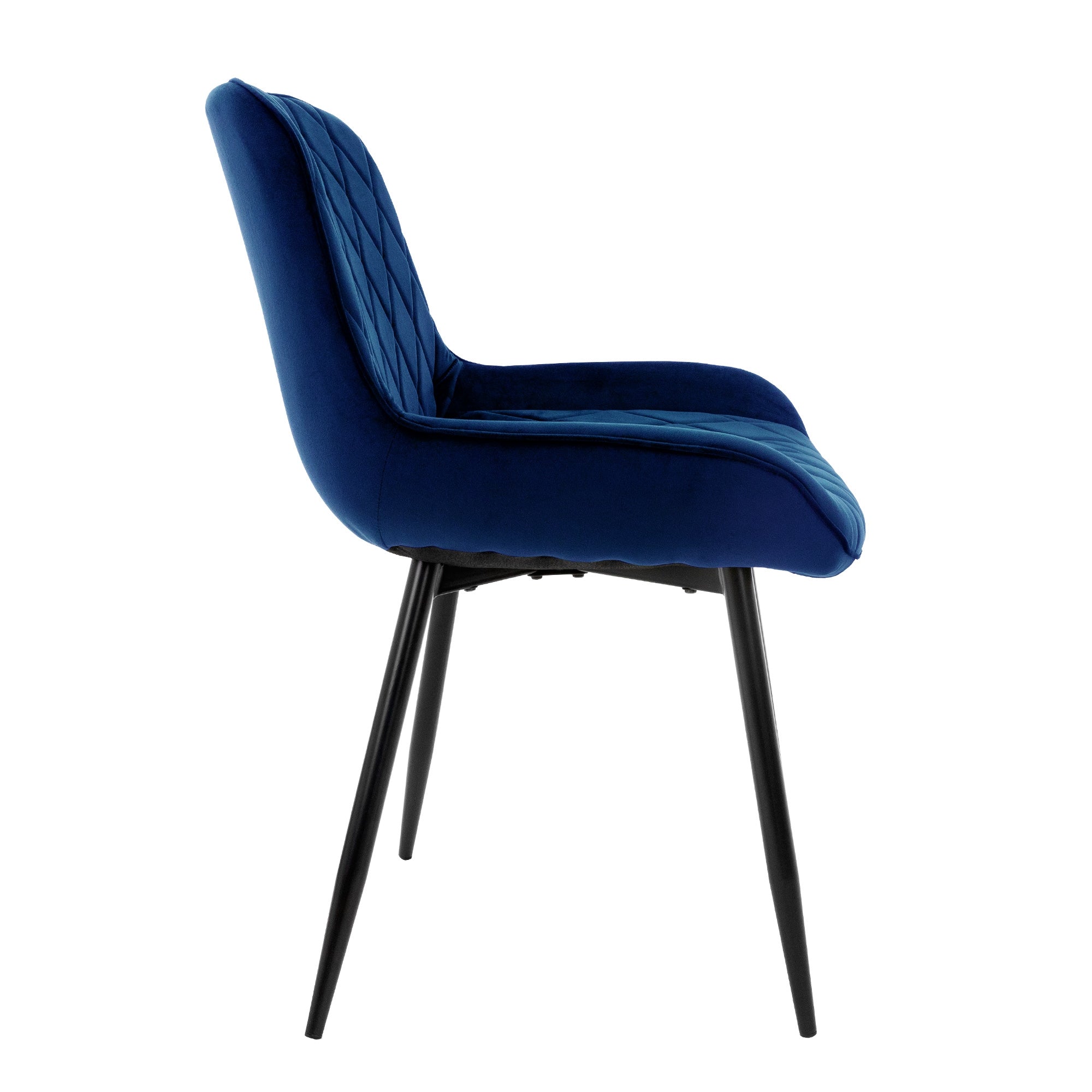 ECD Germany Möbel chaises salle à manger velours bleu 6 pcs