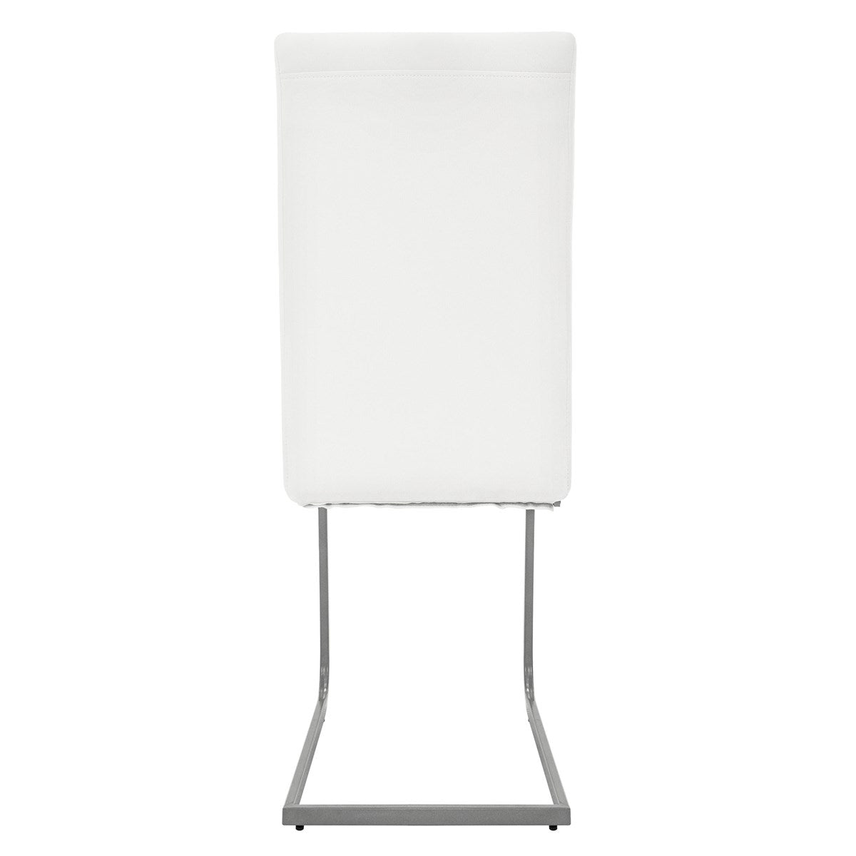 ECD Germany ML-Design chaise cantilever blanc similicuir lot de 2