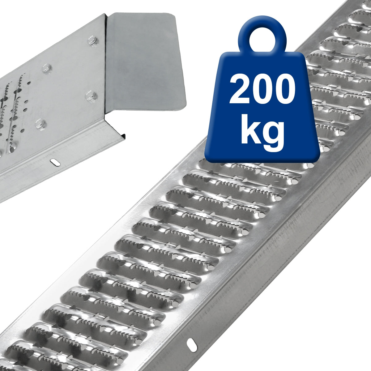 ECD Germany lot 2 rampes chargement acier pliables 180 cm 400 kg