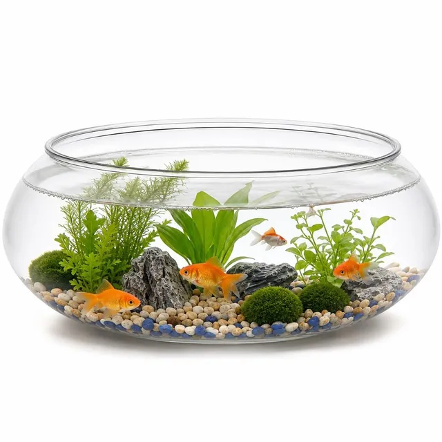 Milisten Pet Supplies Bol Incassable 24cm aquarium vase 2800ml