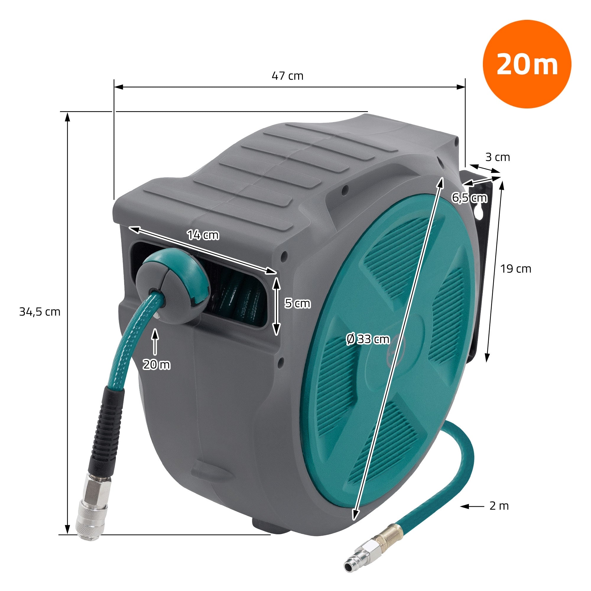 ECD Germany Atelier enrouleur air 20 m 1/4 mural