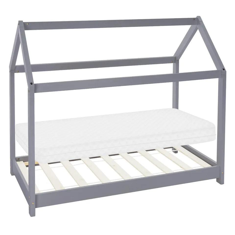 ECD Germany lit cabane enfant pin blanc 90x200 sans matelas