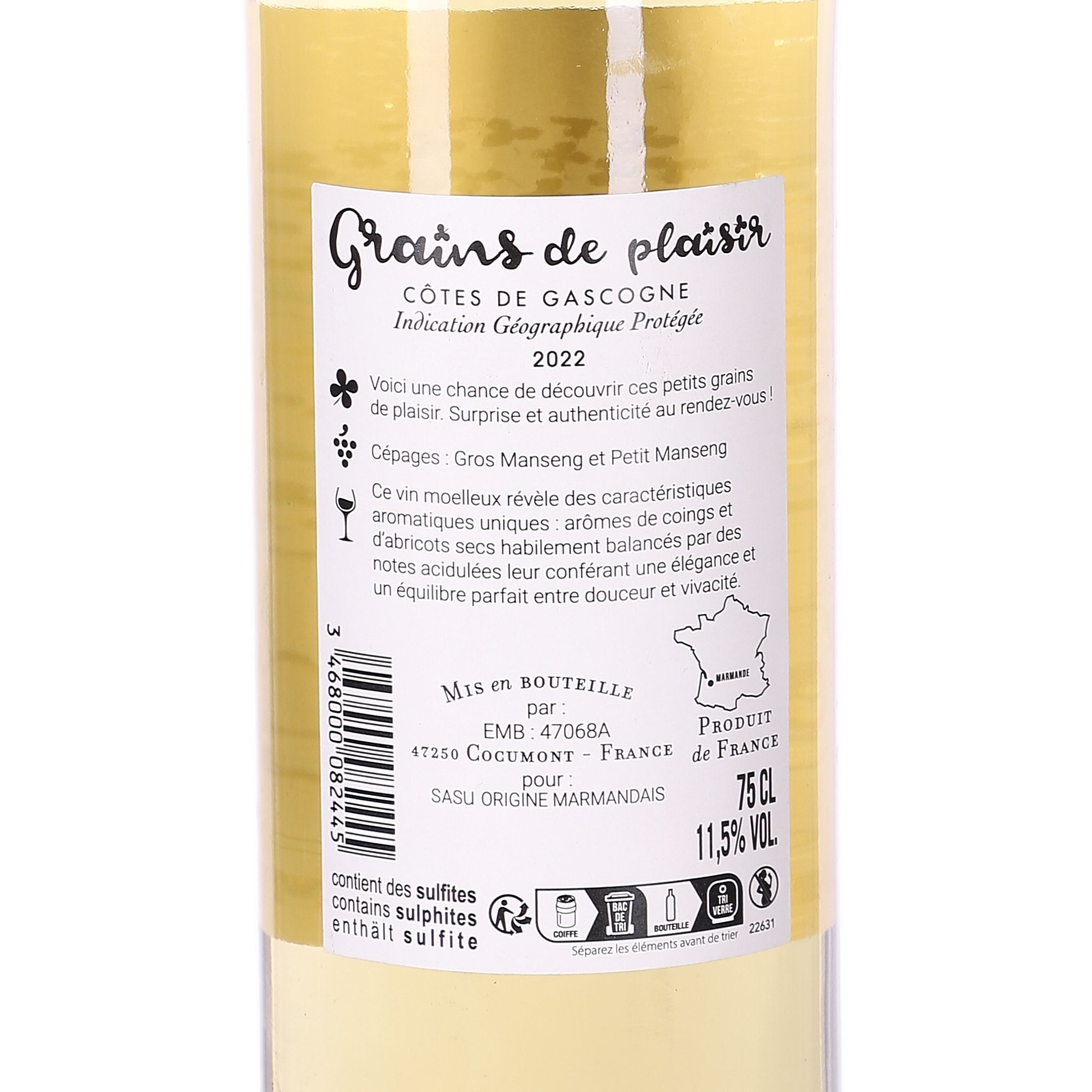 Stokomani Côtes de Gascogne blanc moelleux 2022