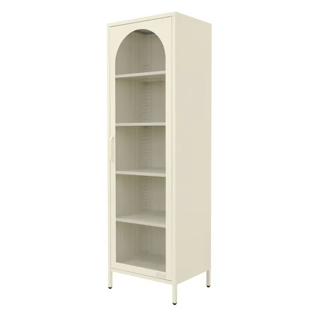 ECD Germany Möbel vitrine métal noir 45x145x35 cm