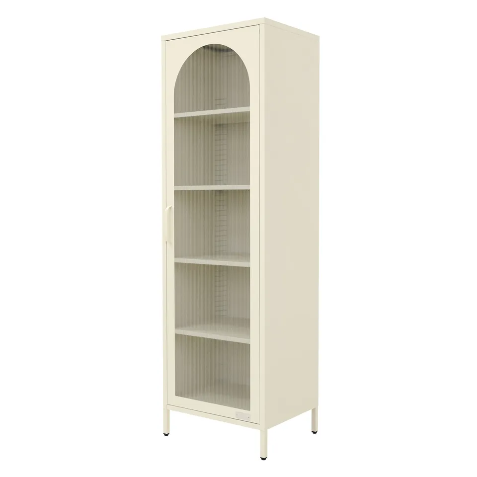 ECD Germany Möbel vitrine métal noir 45x145x35 cm