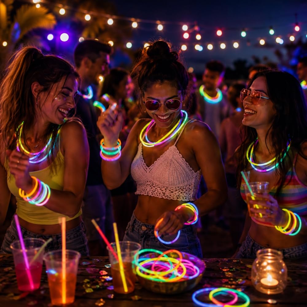 Shop-Story Loisirs bracelets lumineux fluo x30 20cm 6 couleurs