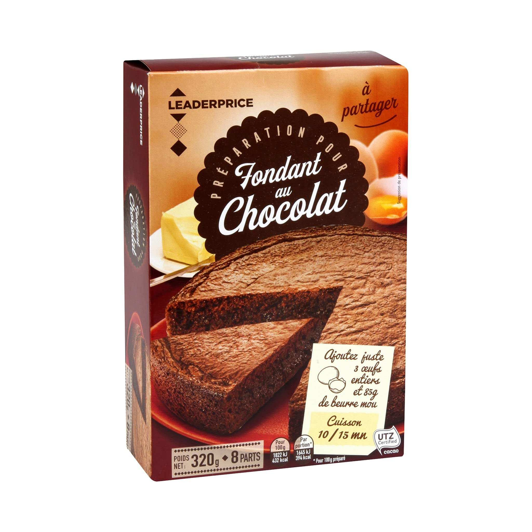 Leader Price Desserts fondant au chocolat 320g facile