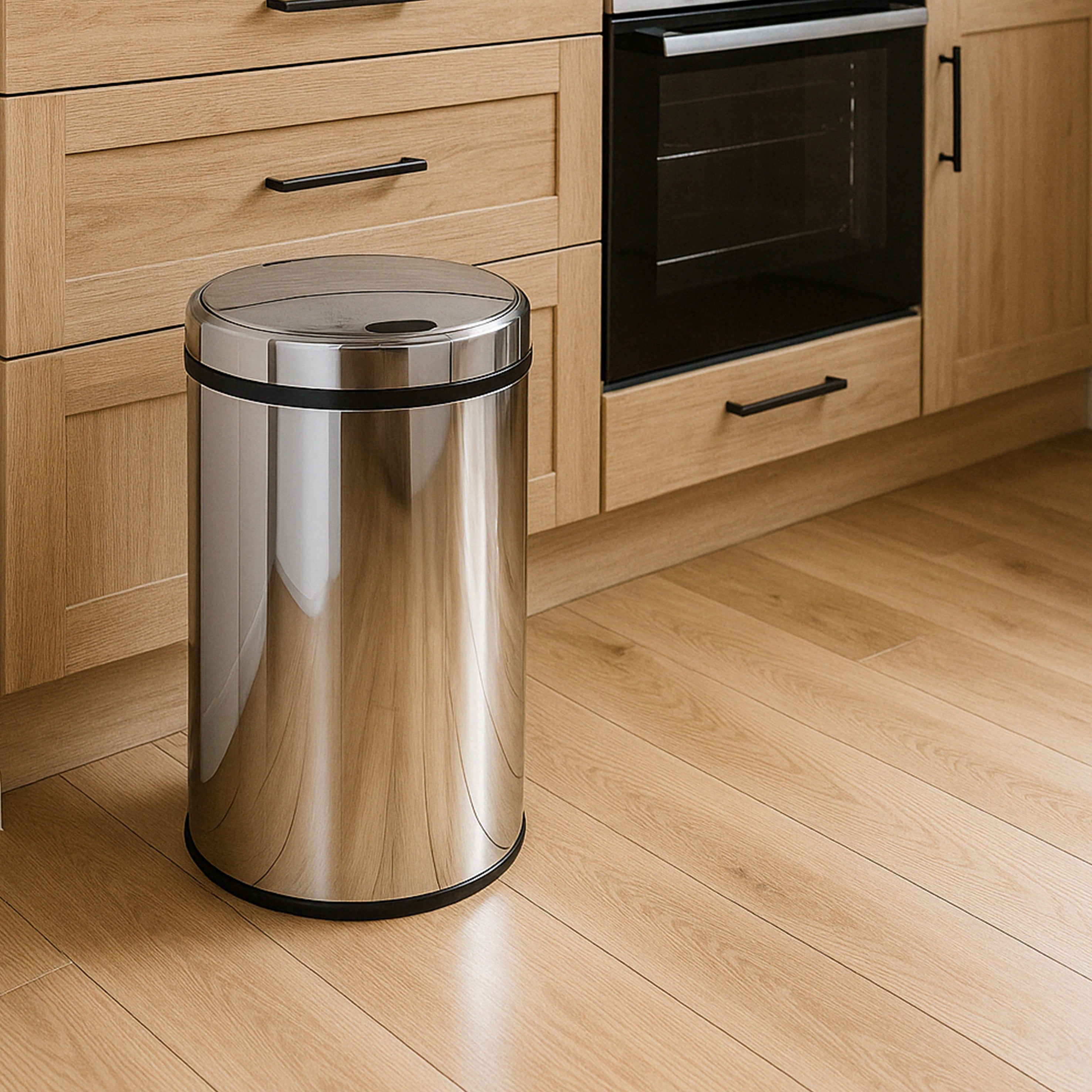 Red Deco Artic poubelle cuisine 30L inox capteur compacte