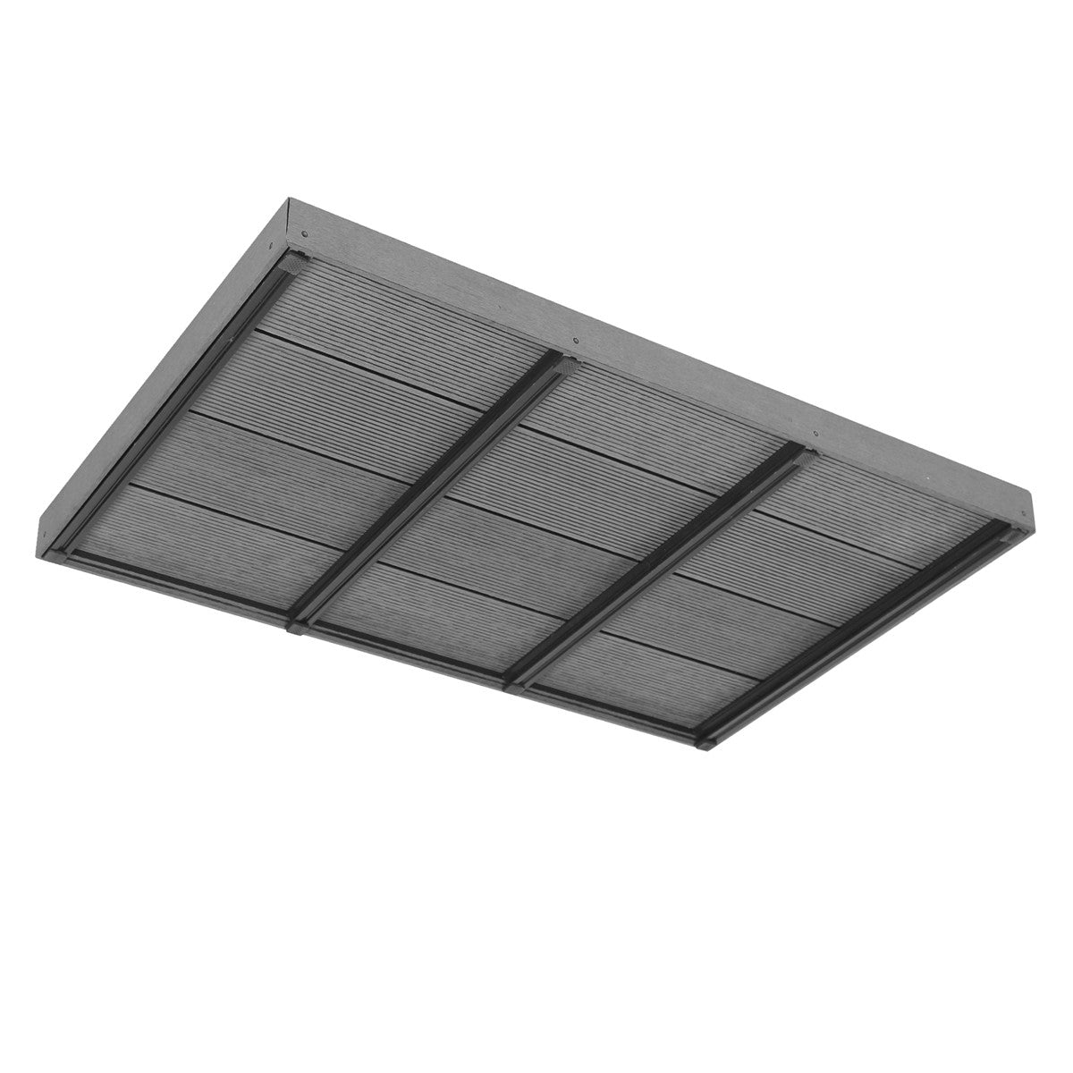 ECD Germany Garten caillebotis douche WPC 101x63 cm gris