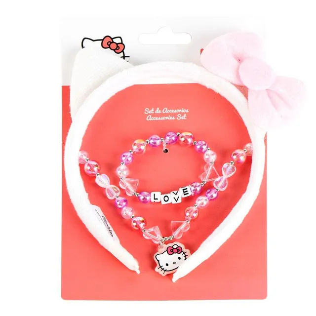 Stokomani Hello Kitty Lot 3 pièces serre-tête collier