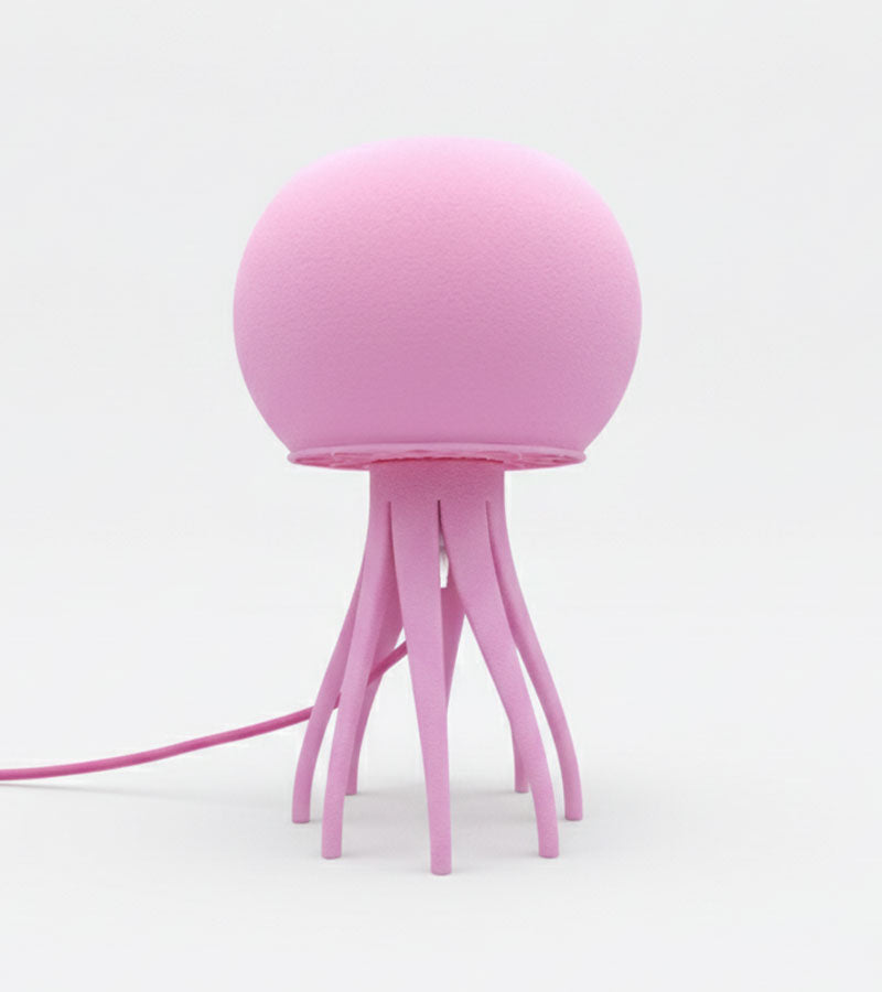 L'avant gardiste Déco lumineuse lampe méduse rose table