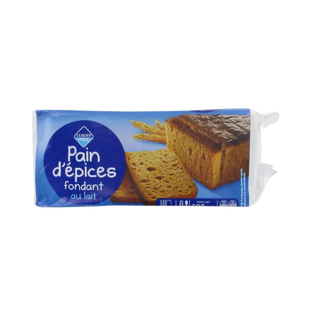 Leader Price Pains, viennoiseries Pain d'épices fondant lait 500g