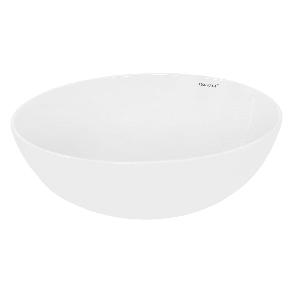 ECD Germany LuxeBath Vasque ronde céramique noire Ø400mm