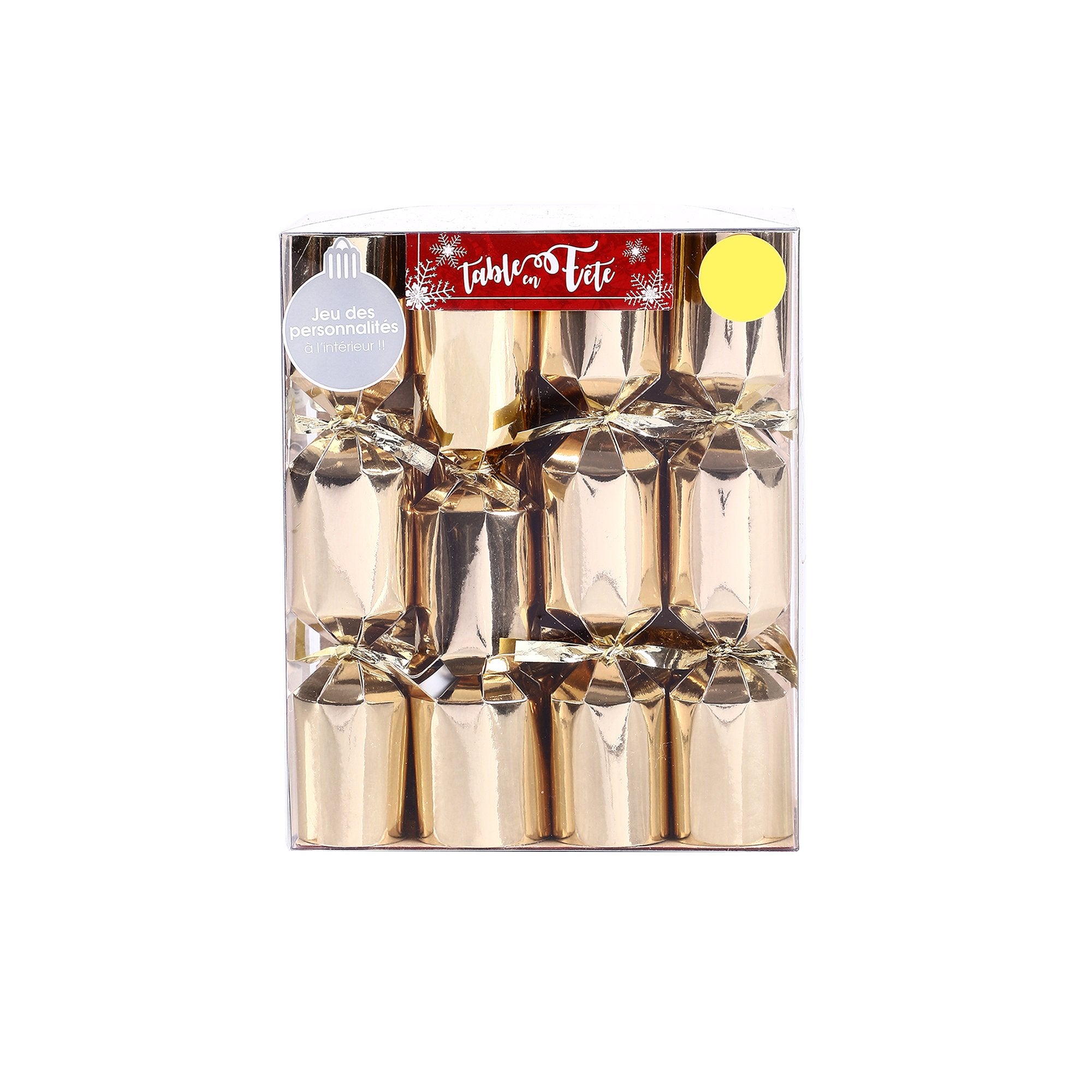 Stokomani Lot 8 Mini Crackers Surprises Noël Argent 12 cm