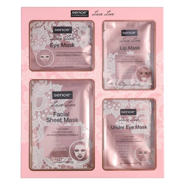 Sence coffret 4 masques visage hydratant yeux lèvres