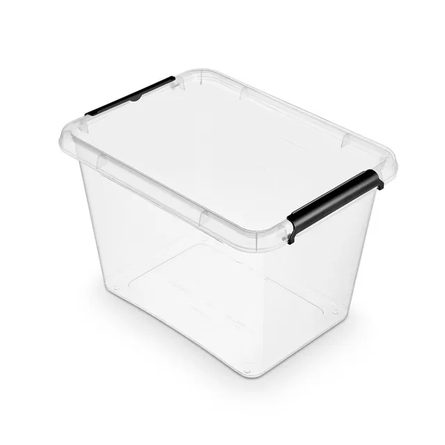 Stokomani Maison boîte rangement transparente 19L plastique