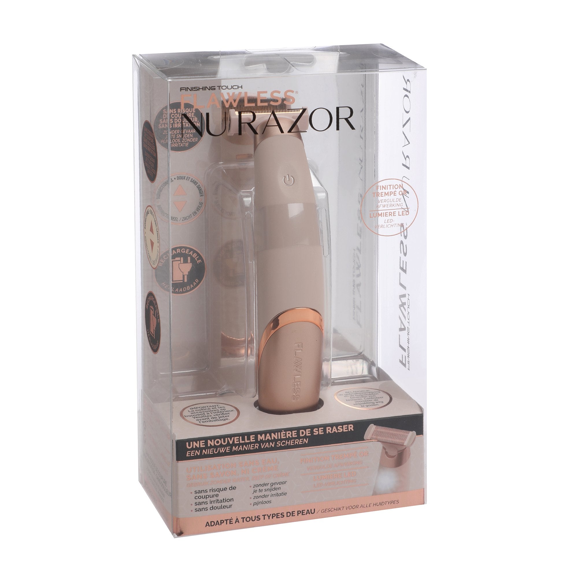 Stokomani rasoir électrique rechargeable USB LED pivotant