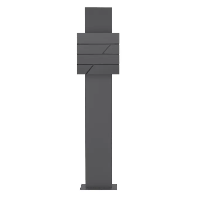ECD Germany ML-Design boîte aux lettres sur pied 170 cm anthracite