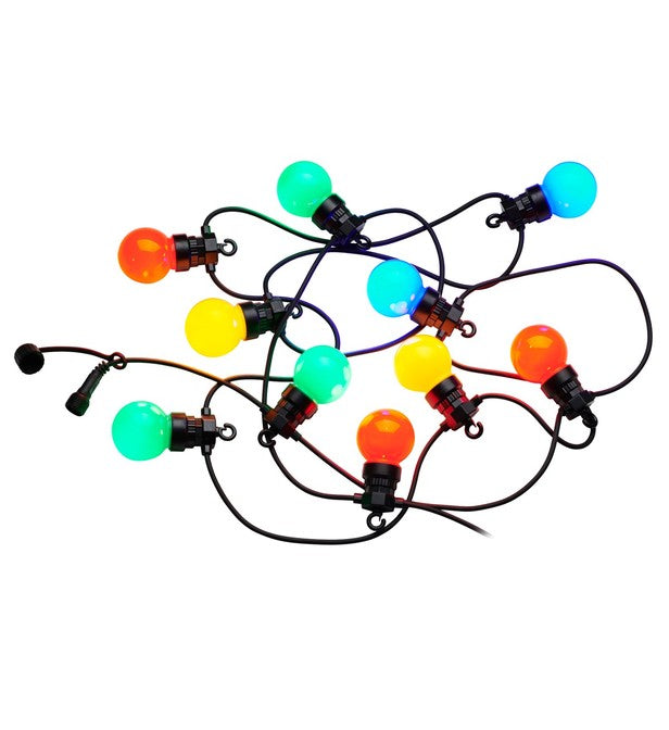 Red Deco PARTY GUINGUETTE guirlande 10 globes 5,7m multicolore