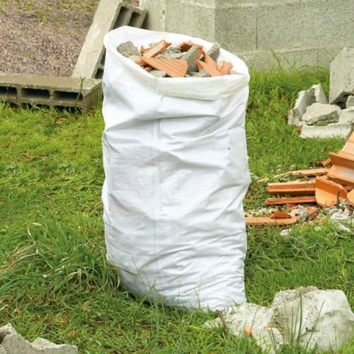 Shop-Story Rubbag lot 5 sacs 70 L blanc 30 kg polypropylène