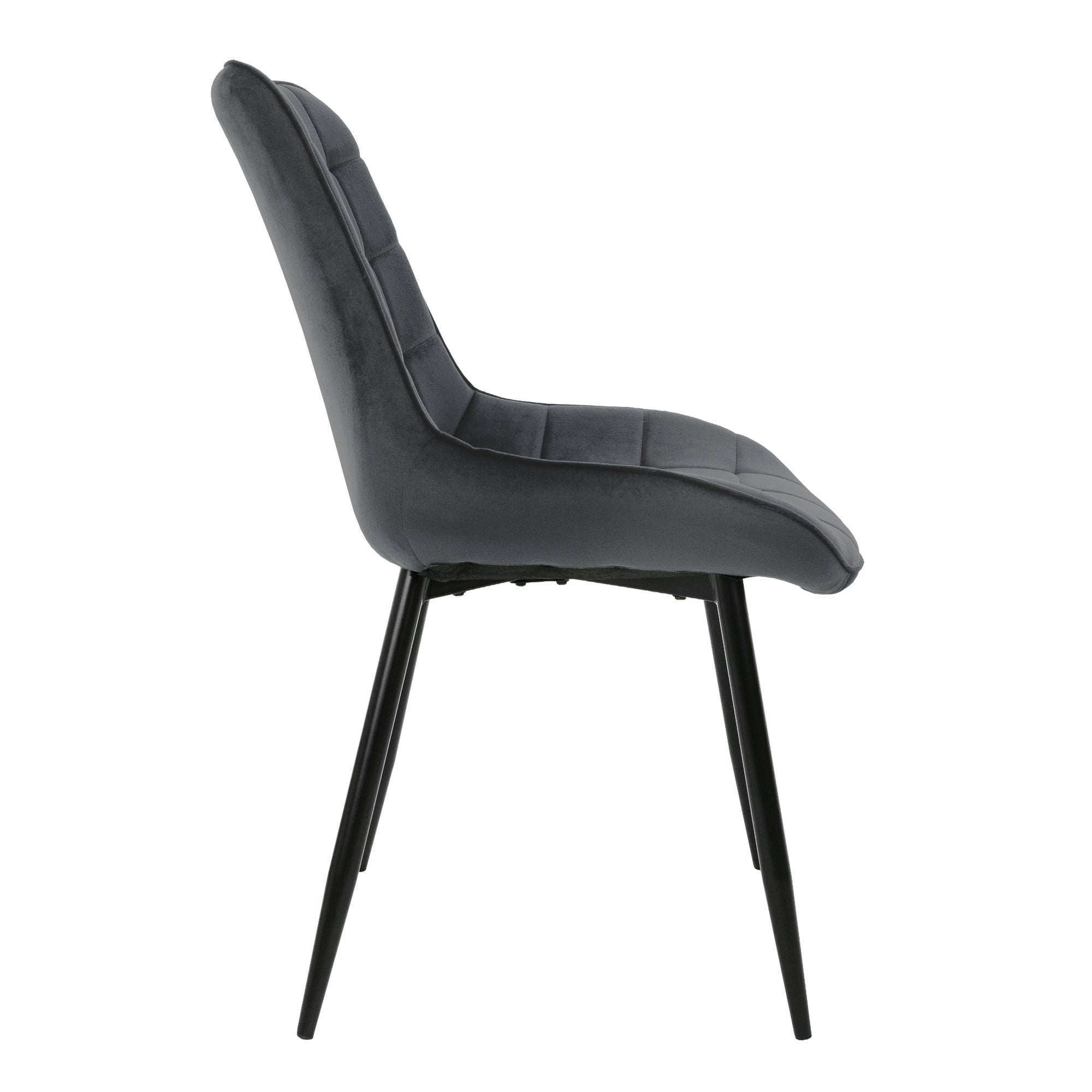 ECD Germany Möbel chaise salle à manger velours anthracite lot 2