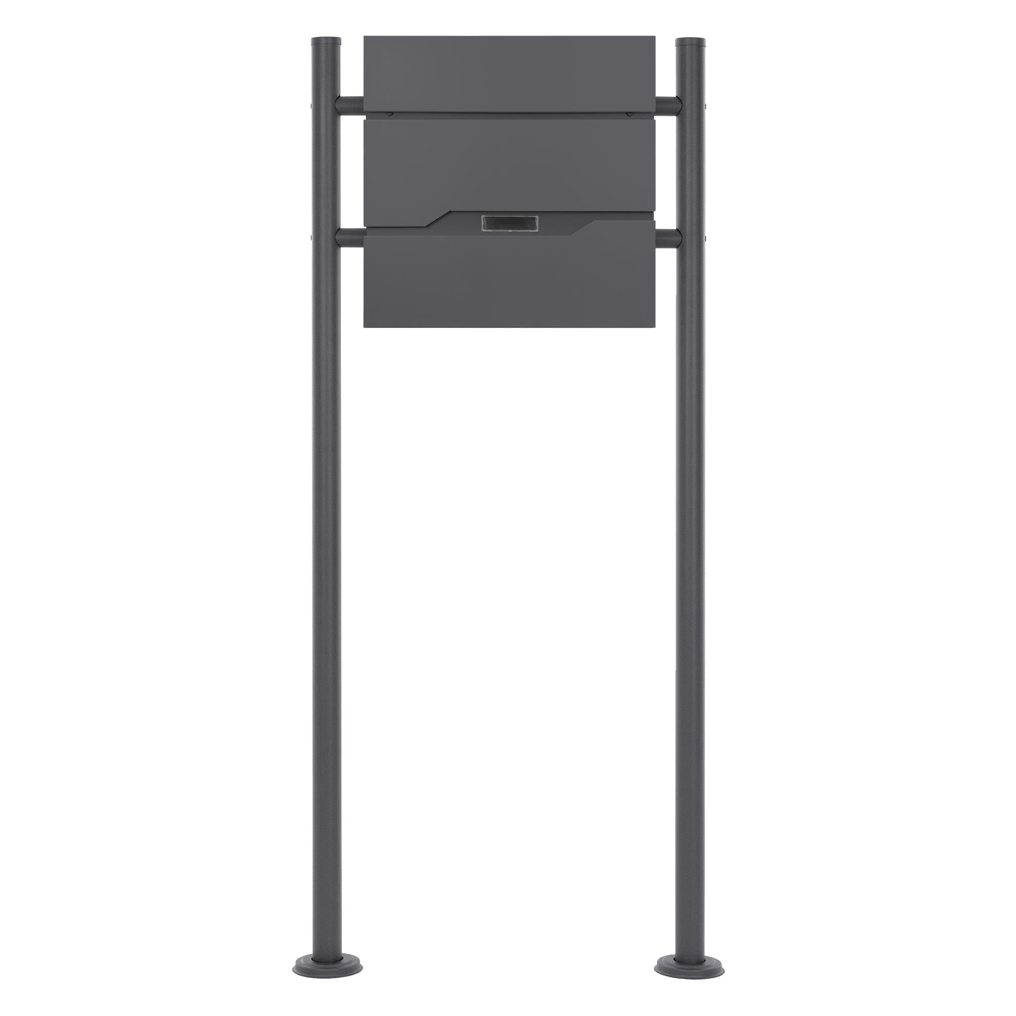 ECD Germany Bauen 120cm boîte aux lettres sur pied marbre noir