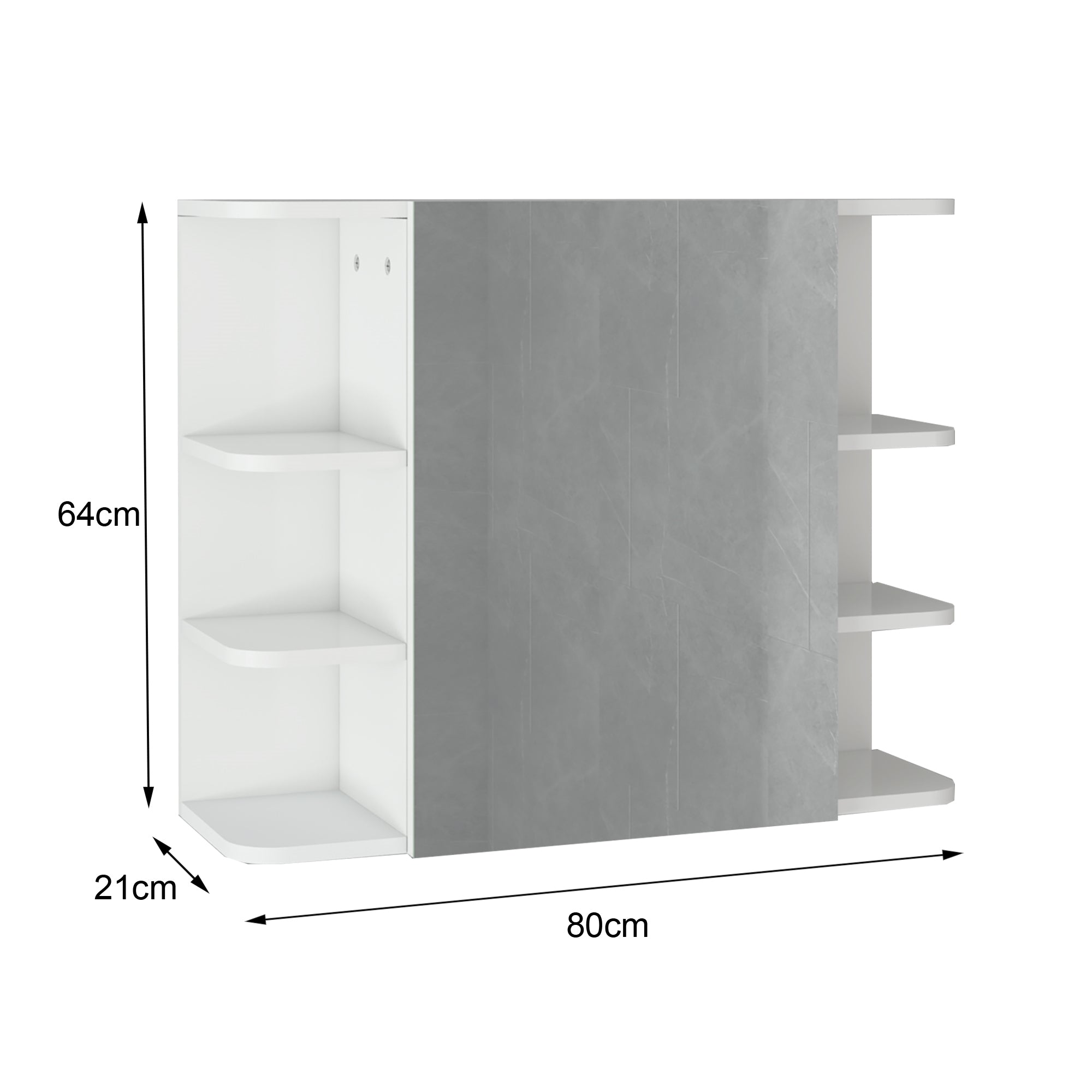 ECD Germany Möbel ensemble salle de bain blanc 3 pièces bois