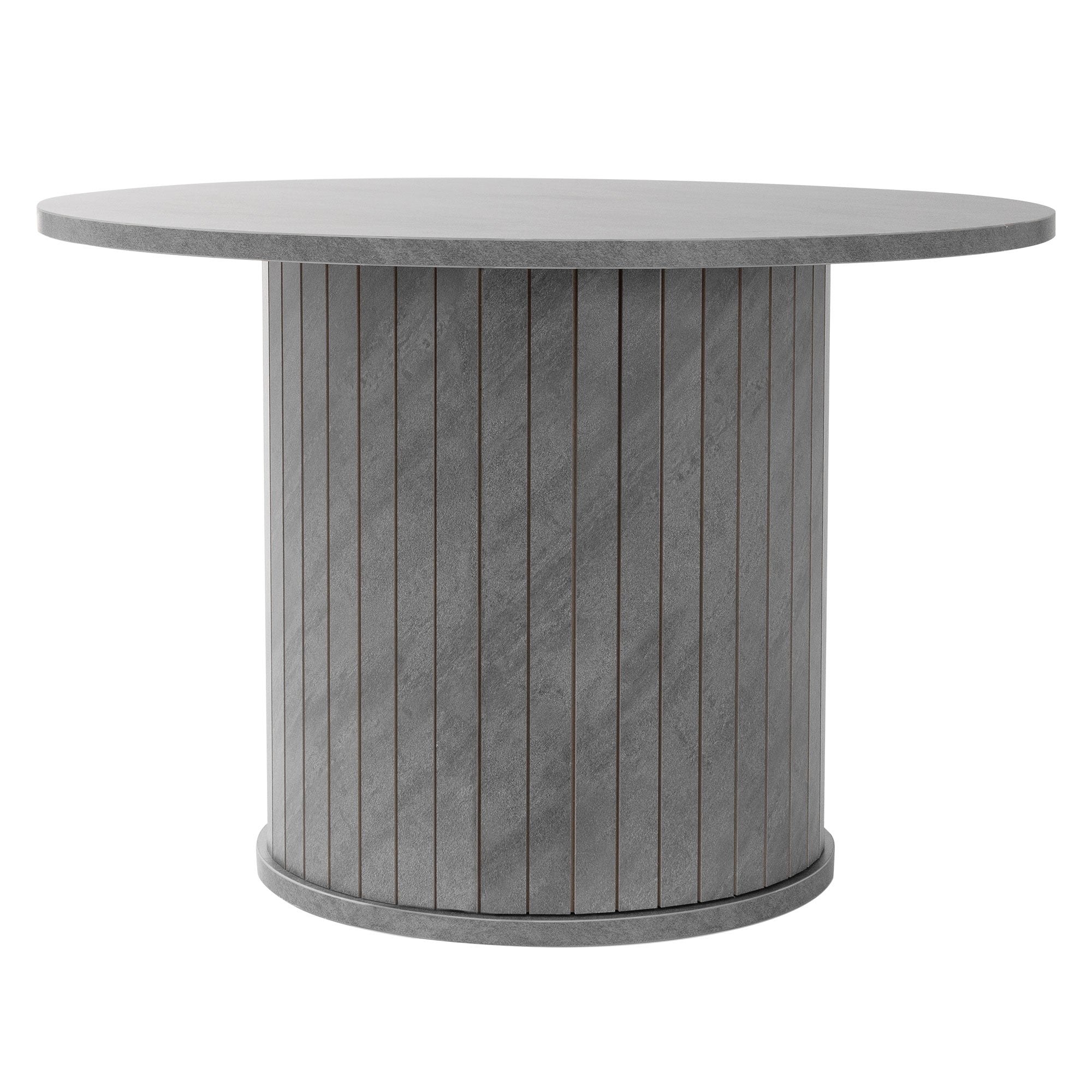 ECD Germany Möbel Table basse ronde Ø60 gris béton