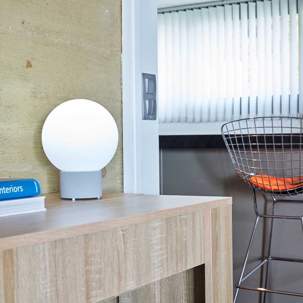 Red Deco Terra Concrete lampe table sans fil béton LED H25cm tactile